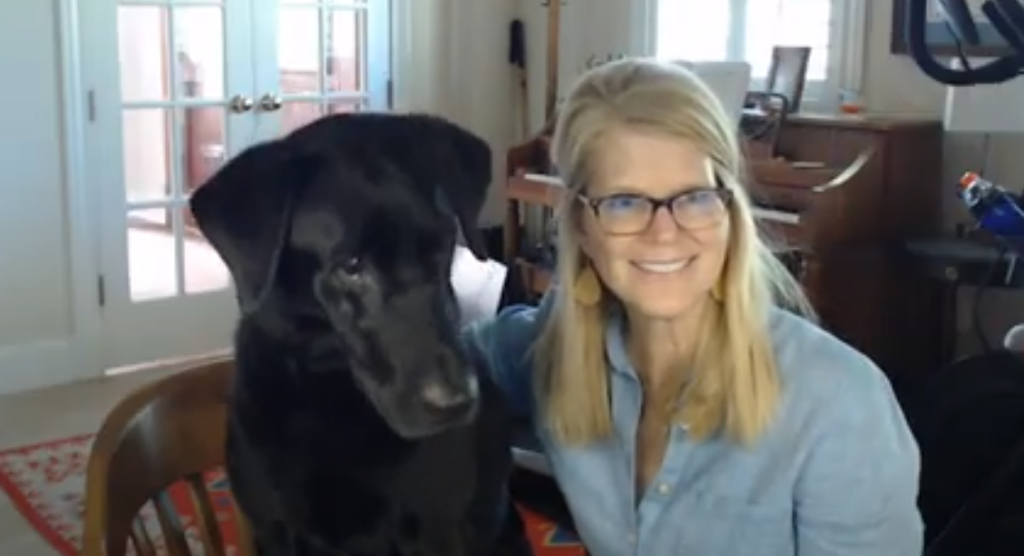 Dr. Steweart and her dog Seamus