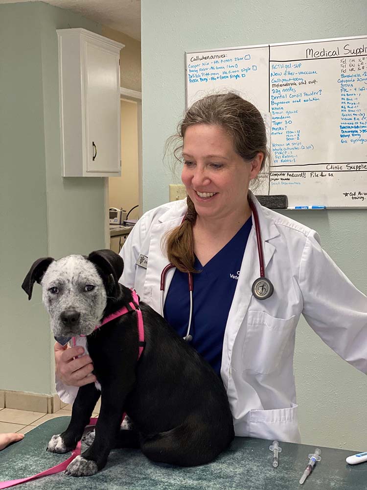 mahoney with dog